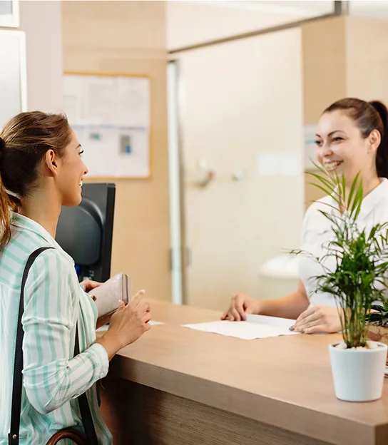 Recepcja kliniki Gyneko w Bílovcu
